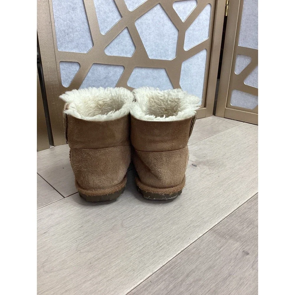 KIRKLAND BIG GIRLS 1 WINTER BOOTS FUR wool SUEDE LEATHER Twins?